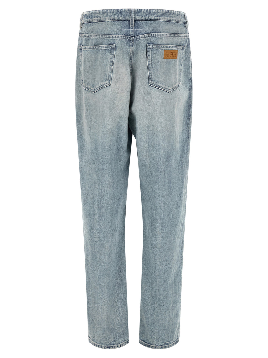 Mm6 Maison Margiela Numeric Signature Mm6 Jeans - Blu | c0062943374da16368aedefe42fc12d4867aea1a