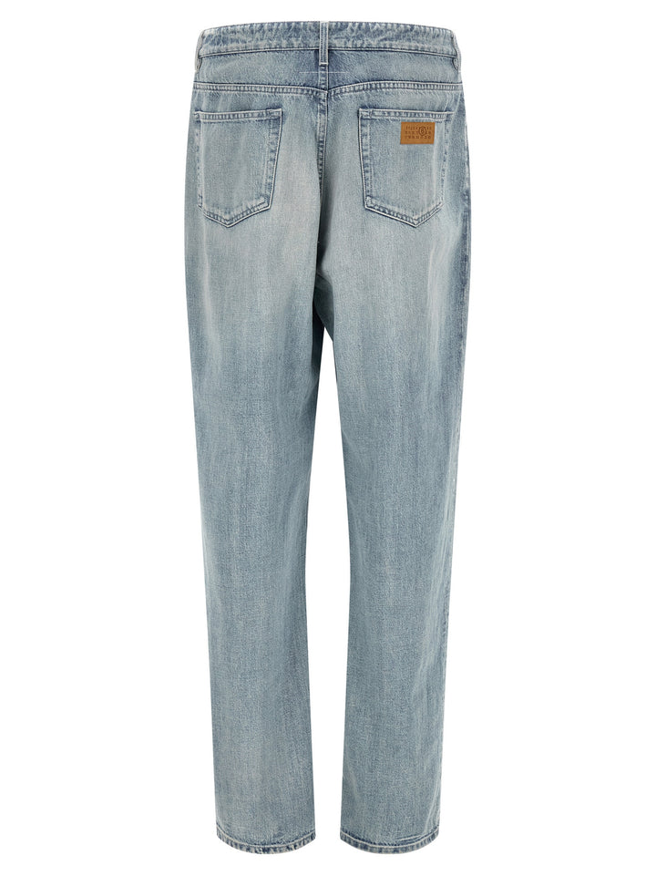 Mm6 Maison Margiela Numeric Signature Mm6 Jeans - Blu | c0062943374da16368aedefe42fc12d4867aea1a