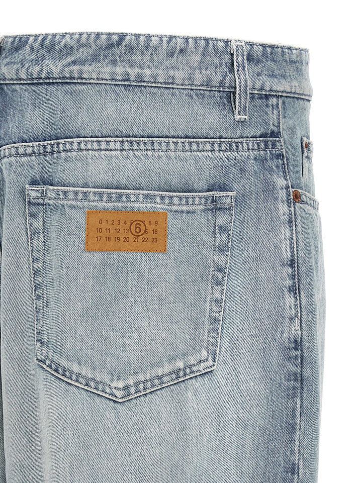 Mm6 Maison Margiela Numeric Signature Mm6 Jeans - Blu | 4052c46bb135a288cfd330f47c89c1223fe5c089