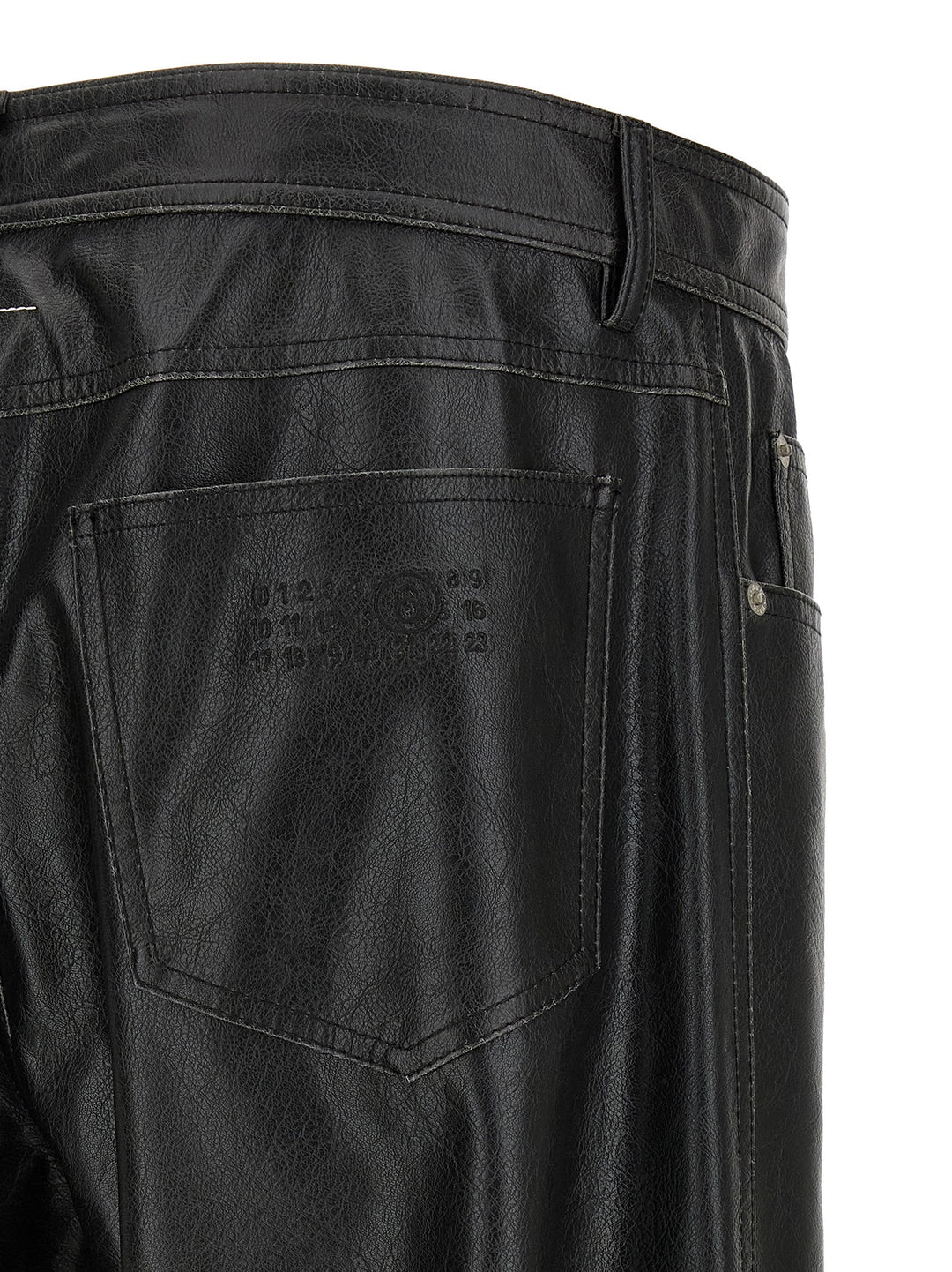 Mm6 Maison Margiela Leather-Effect Pantaloni - Nero | a54ea2f9f8e4f3313b0d65930bf85f464c9addff