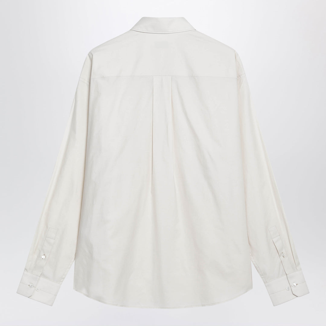 Lemaire Chemise Coupe Régulière en Coton et Soie Crème