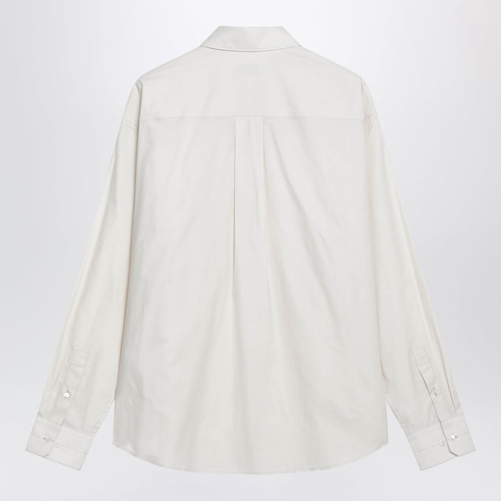 Lemaire Chemise Coupe Régulière en Coton et Soie Crème