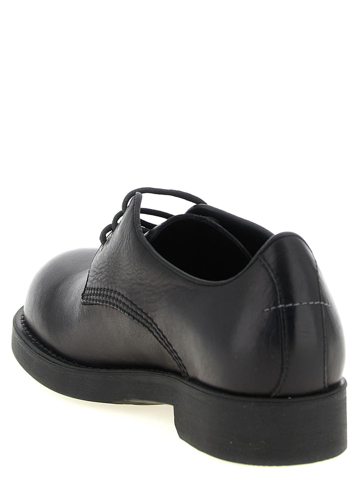 Mm6 Maison Margiela Biker Stringate - Nero | 2507cd70263d20e5ea087ccadaeab48b0e9e39c1