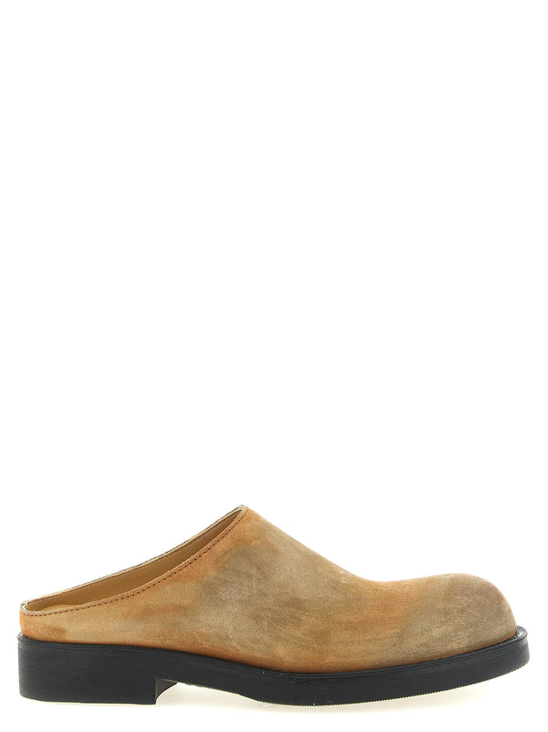 Biker Flat Shoes Beige