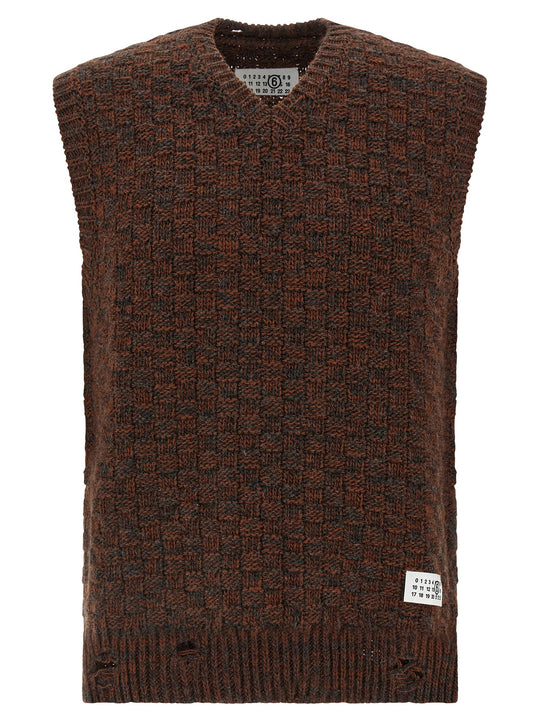 Knitted Vest Gilet Multicolor