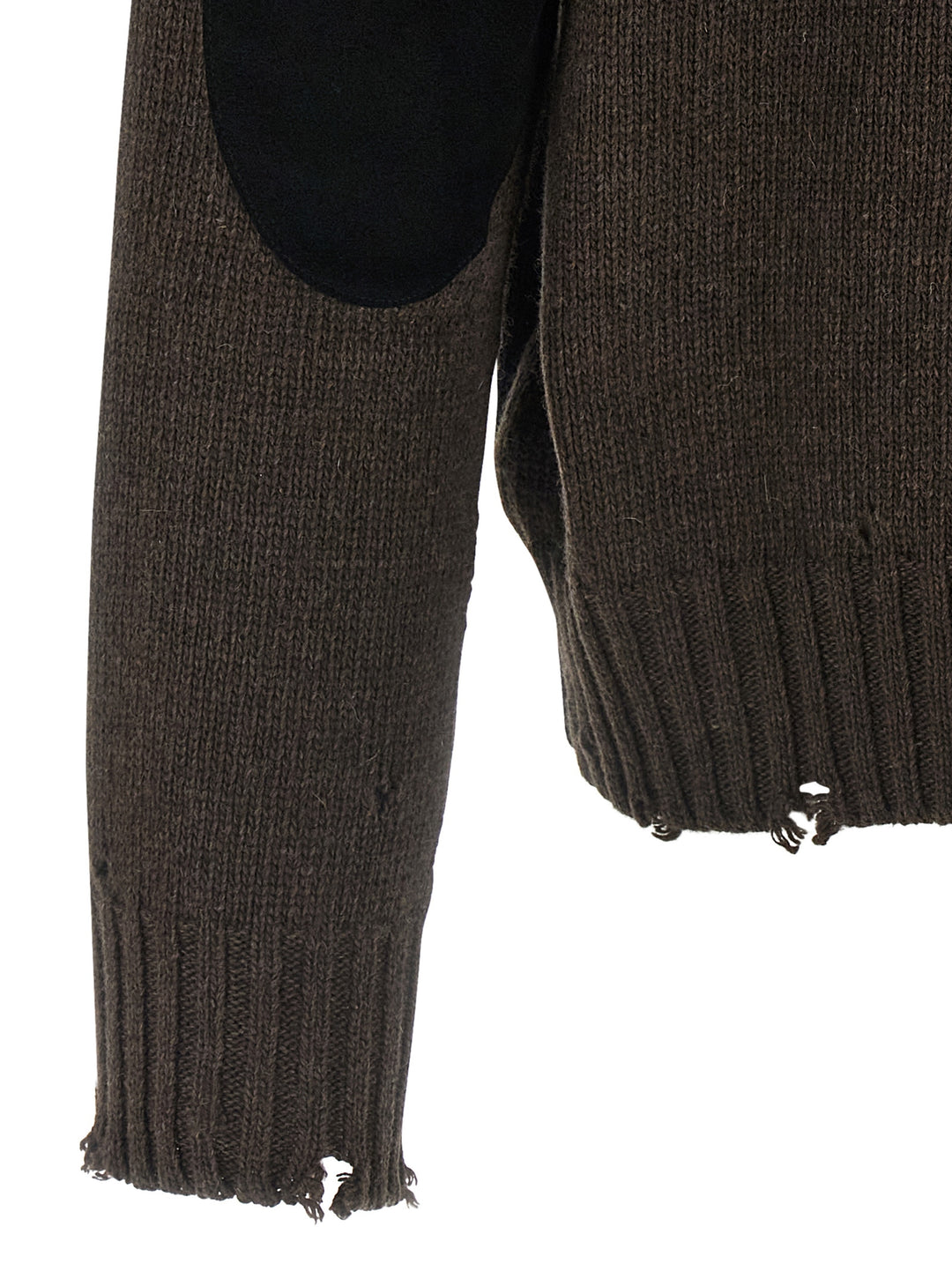 Mm6 Maison Margiela Two-Tone Suede Patch Cardigan Maglioni - Multicolor | 6879e5b8b59d3932f2b0fa80cbe4676f77c7cf9c