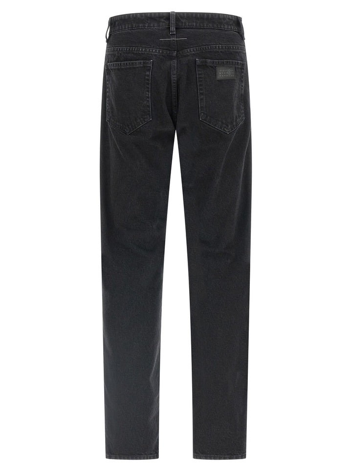 Mm6 Maison Margiela Taped Jeans - Nero | f098f19f3adb589c184dadd4ebdbeef4903a9e4c
