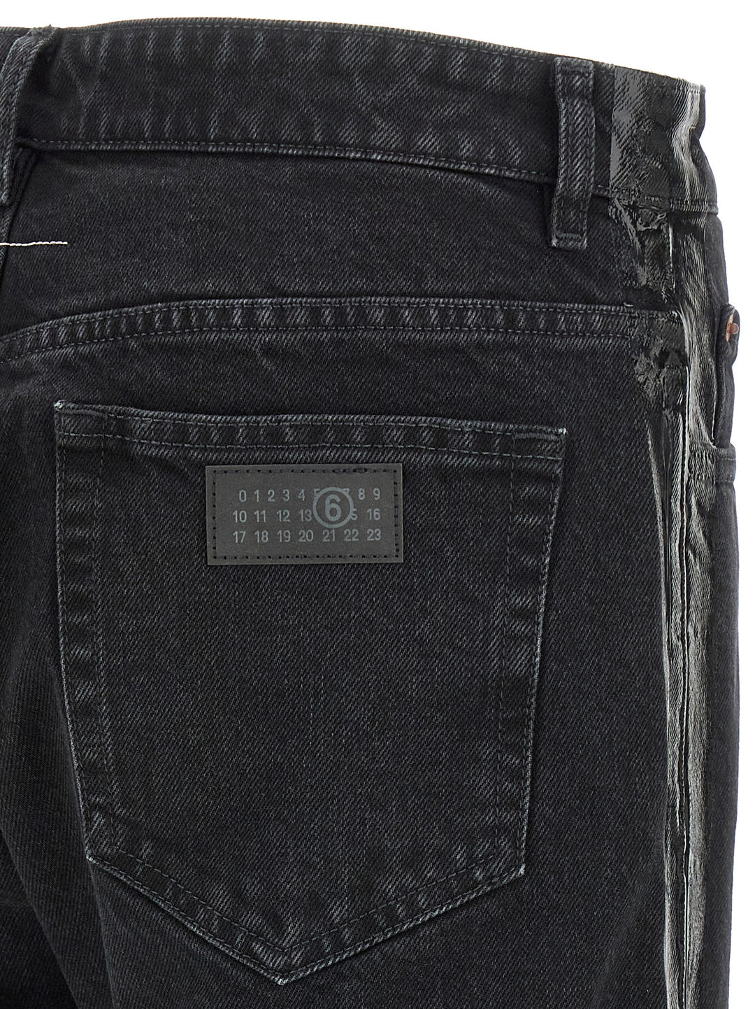 Mm6 Maison Margiela Taped Jeans - Nero | 21ba6756941135048be33af809721e94f96b7bf7