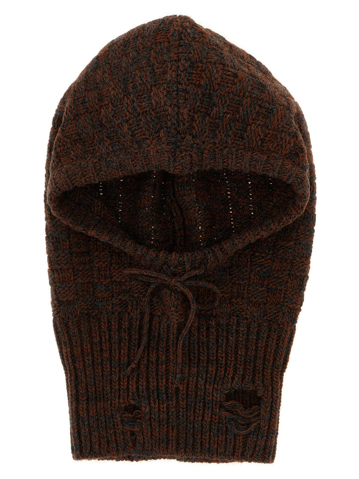 Mm6 Maison Margiela Distressed Wool Balaclava Cappelli - Multicolor | 18baaca8458db6b1b47171786d9461df919f1185