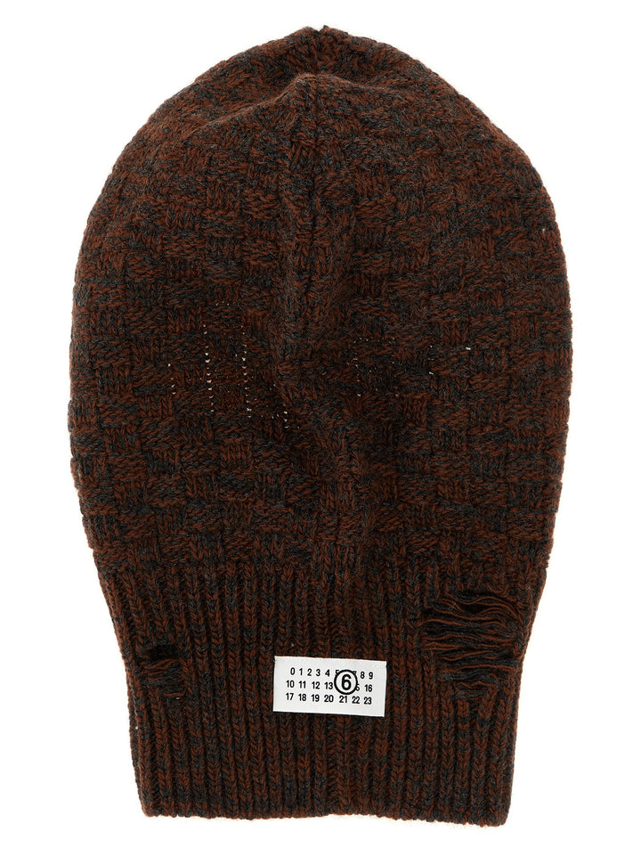 Mm6 Maison Margiela Distressed Wool Balaclava Cappelli - Multicolor | 232b5c4dc01534736eaa84c8f2d2306bbc74254f