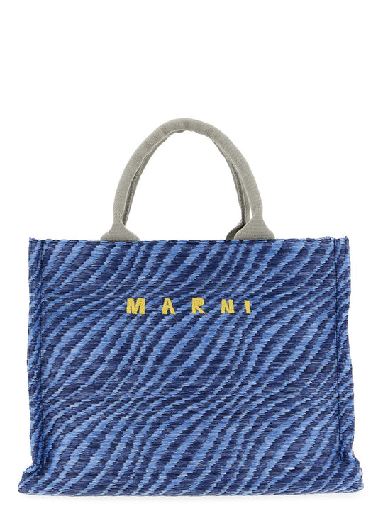 Raffia Handbag Borse A Mano Blu