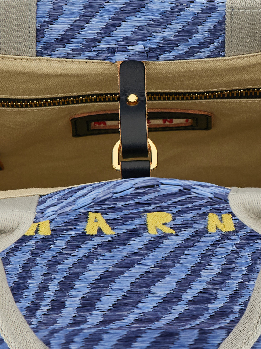 Marni Raffia Handbag Borse a Mano - Blu | 55185c69717fc3c0f73ddd775f363fd1f6abeadc