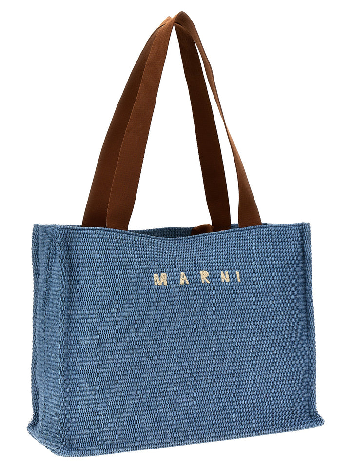 Large Shopping Bag With Logo Embroidery Tote Celeste