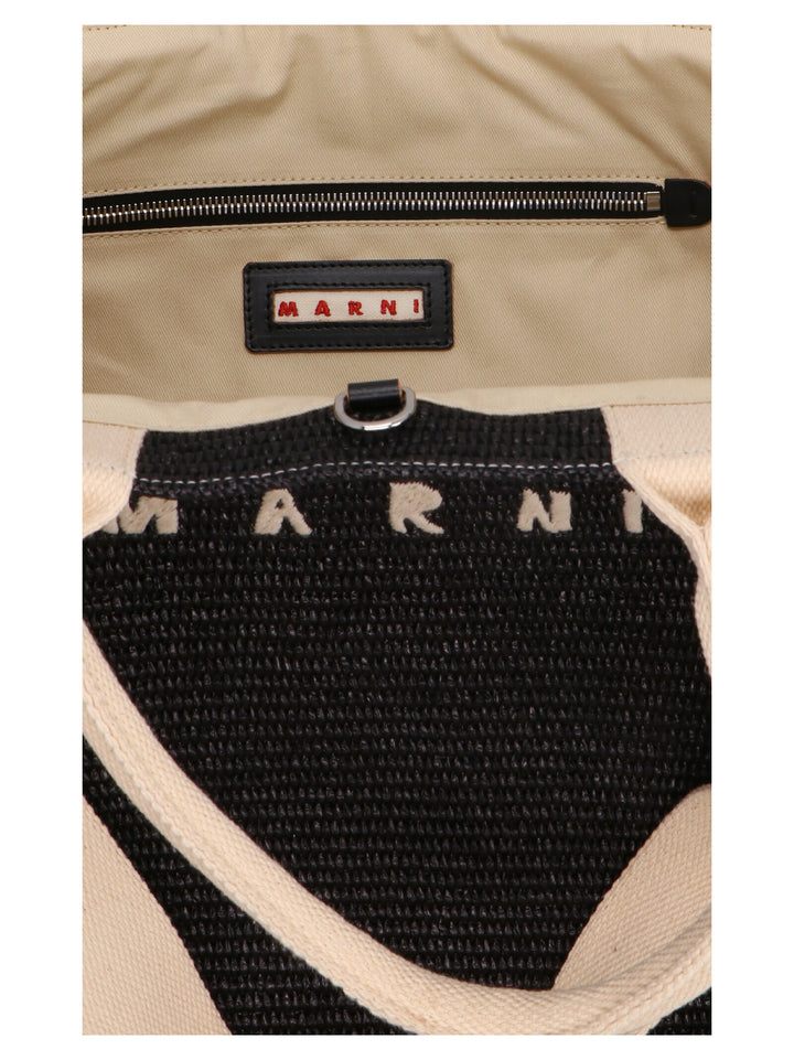 Marni Tote Tote - Bianco/Nero | 4d5dd9cd50da0e7572fcc85f9b38d67c479adb5c