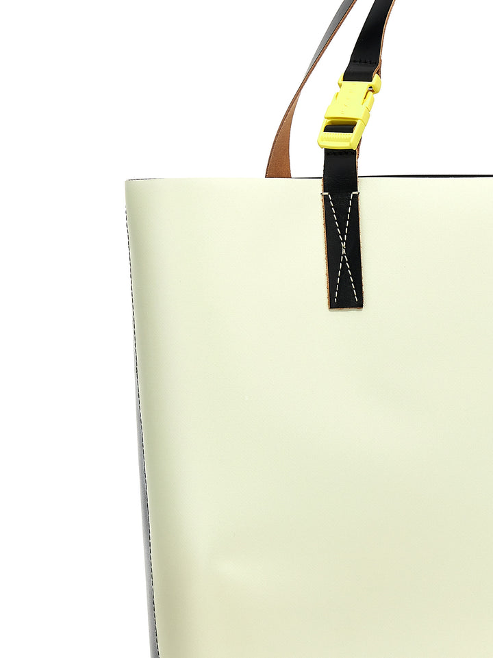Marni Logo Shopping Bag Tote - Bianco/Nero | a68cdac255e2eca720a7706540734dcd9e689225