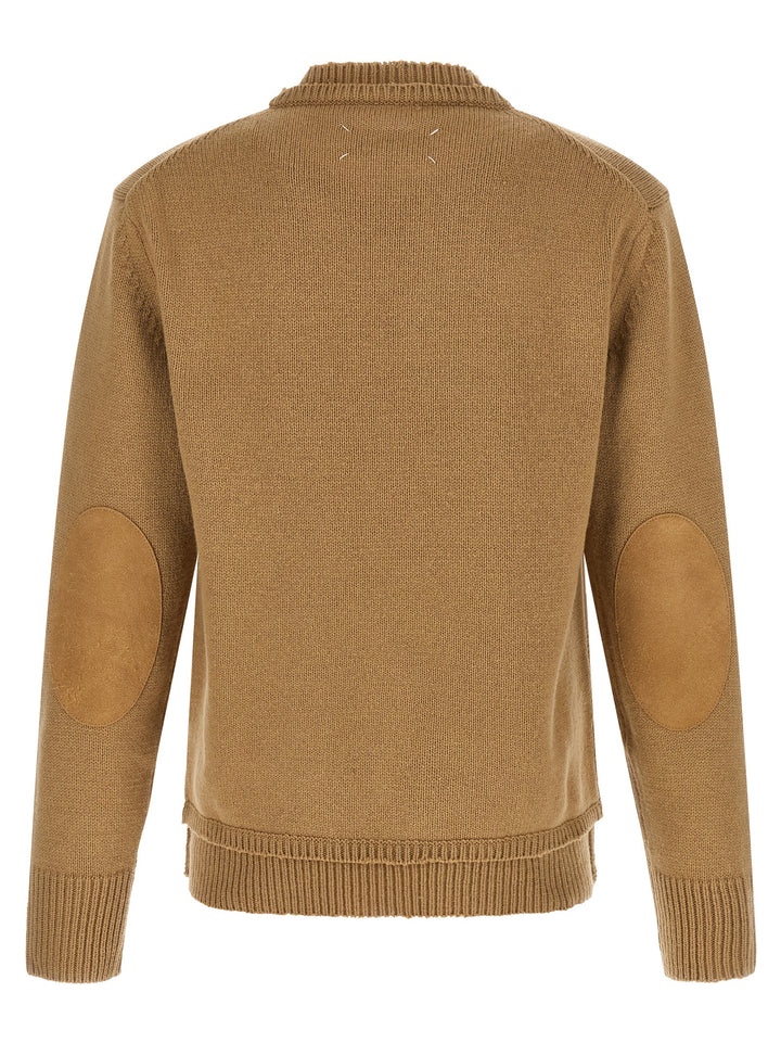 Maison Margiela Patch Sweater Maglioni - Beige | bbc6d983783e84c58beecb1cc96f5a0d510562bb