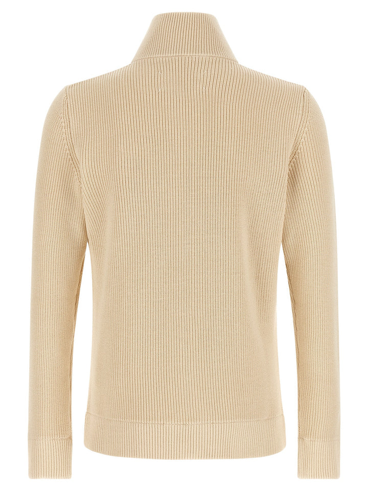 Maison Margiela Ribbed Knit Cardigan Maglioni - Beige | 68a5f1eccaf2d3ebcc5ecee13a8be9cb34df2f2f