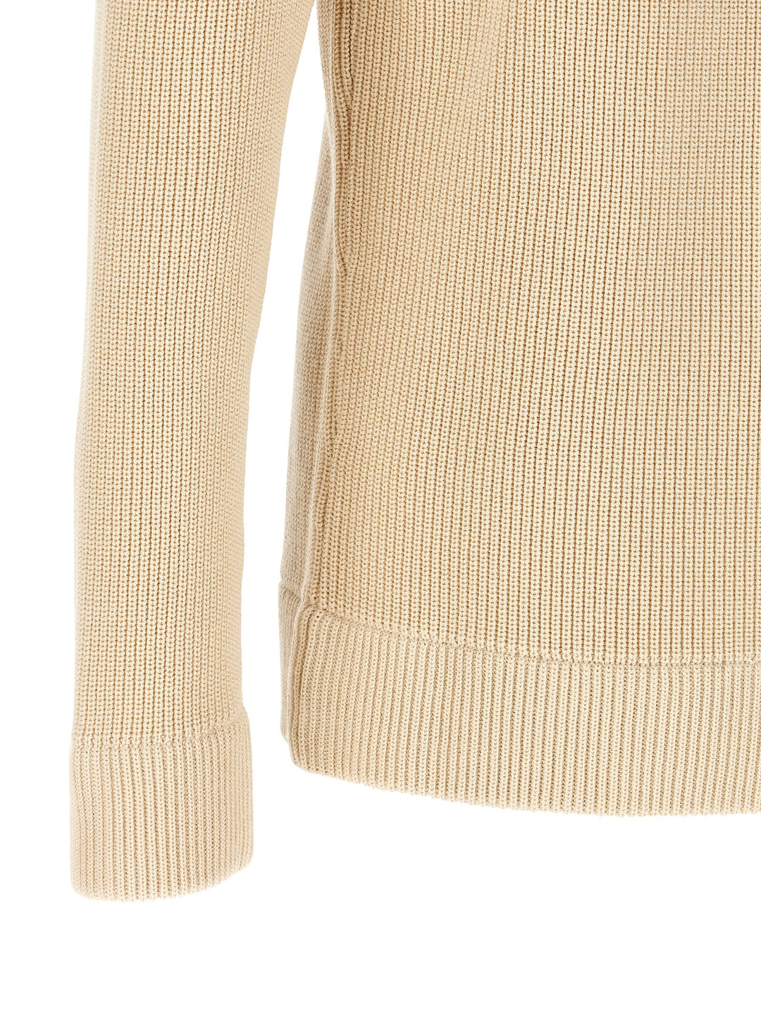 Maison Margiela Ribbed Knit Cardigan Maglioni - Beige | b30ff68eb028e9363eb446556f94a6e1ea7bd977
