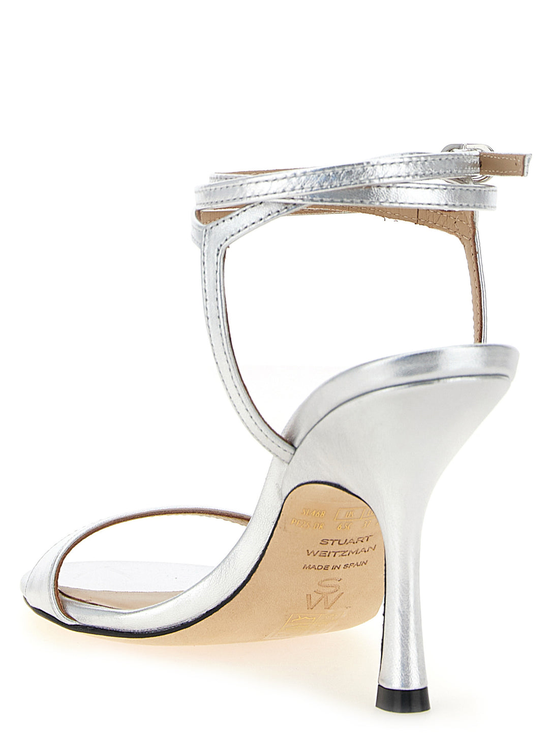 Stuart Weitzman Nudist Wrap Sandali - Silver | 7c4bfd9c46844354d827a7b27cb98f5728d68b10