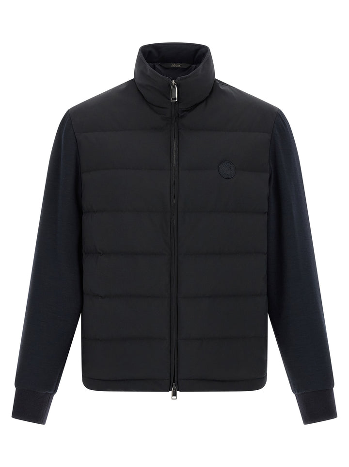 Brioni Mix Material Puffer Jackets - Blu | 2e5e776c99f7495f6e572e239e1d35a2b1657ac8