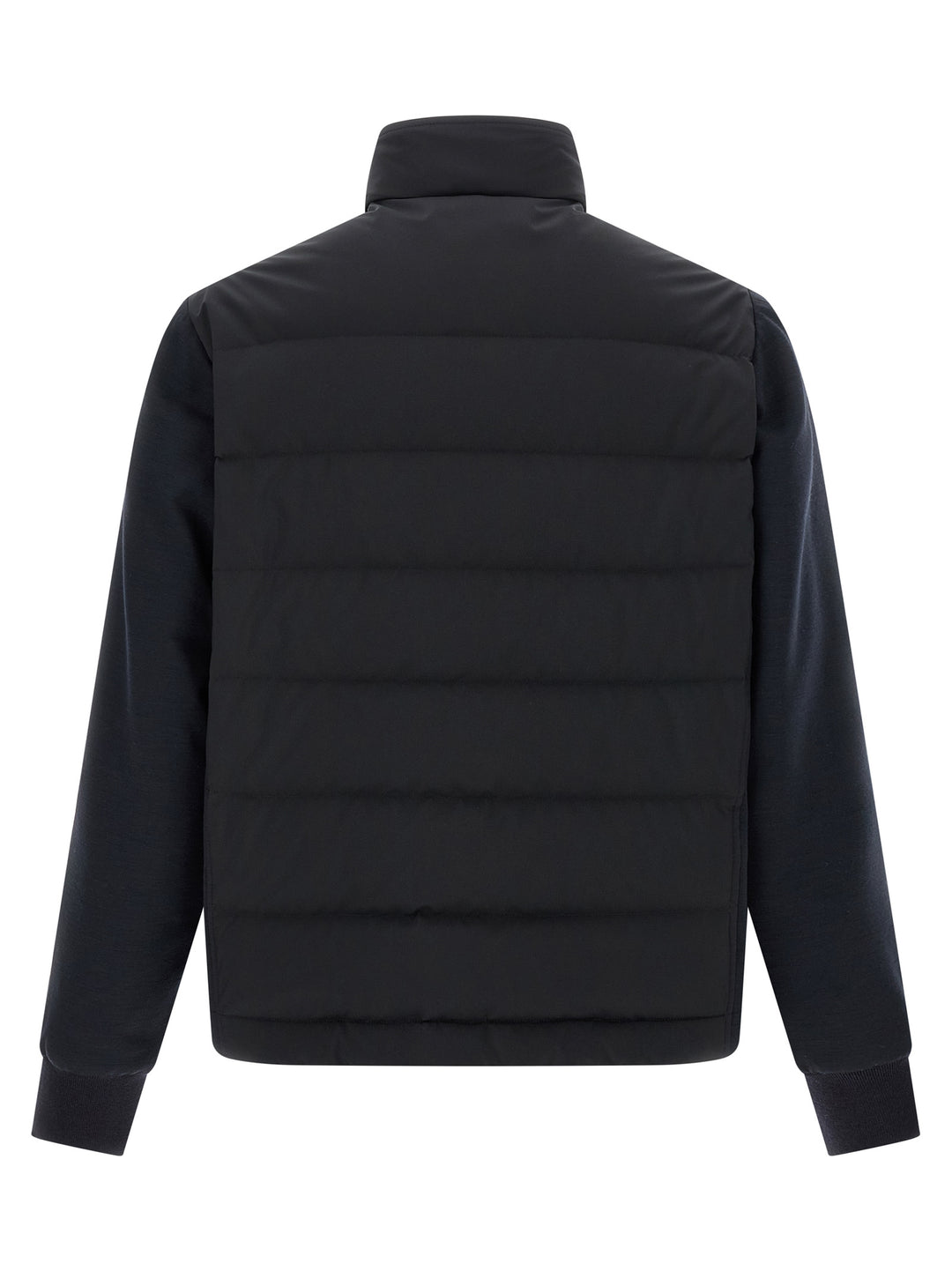 Brioni Mix Material Puffer Jackets - Blu | f4c3d97b3546e45ce127c28680adab925eeadff5