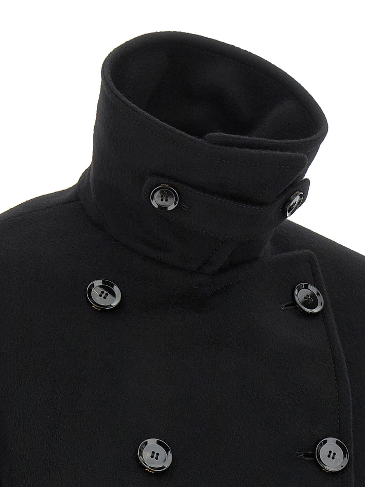 Brioni Cashmere Cropped Coat Trench e Impermeabili - Nero | 2a7d69213107bcf9fb201417e0fae38b1c98ad2c
