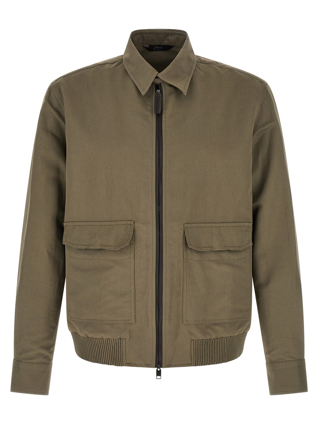 Brioni Linen Cotton Blouson Puffer Jackets - Verde | ada863ccd2b4529898193cedd6c8df0b7843af88