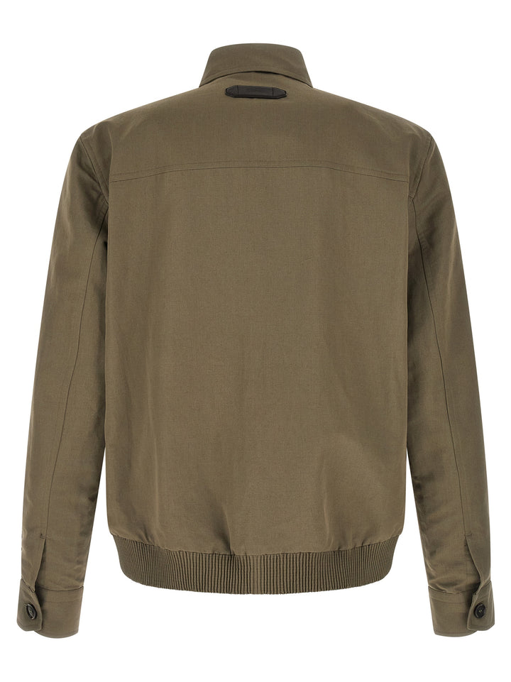 Brioni Linen Cotton Blouson Puffer Jackets - Verde | 2079b0027627d0ec94b9d158d7b33409548687b3