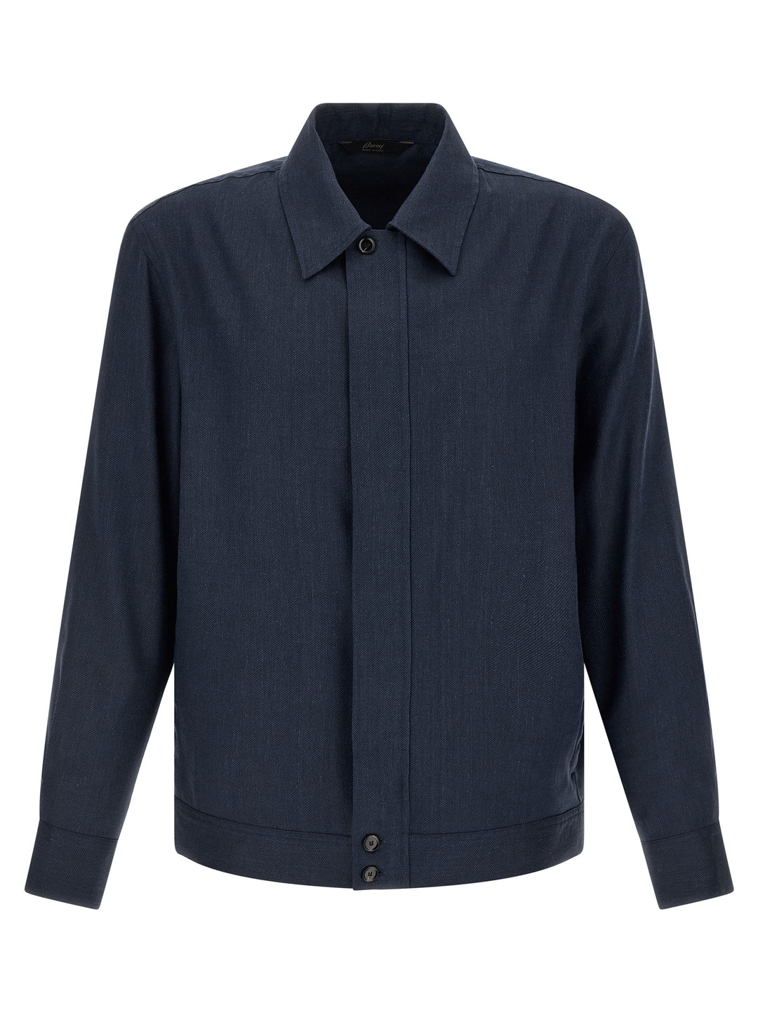 Brioni Linen Wool Blouson Puffer Jackets - Blu | 82ef6fbb84676dbad46a82678e4d740fca697abe