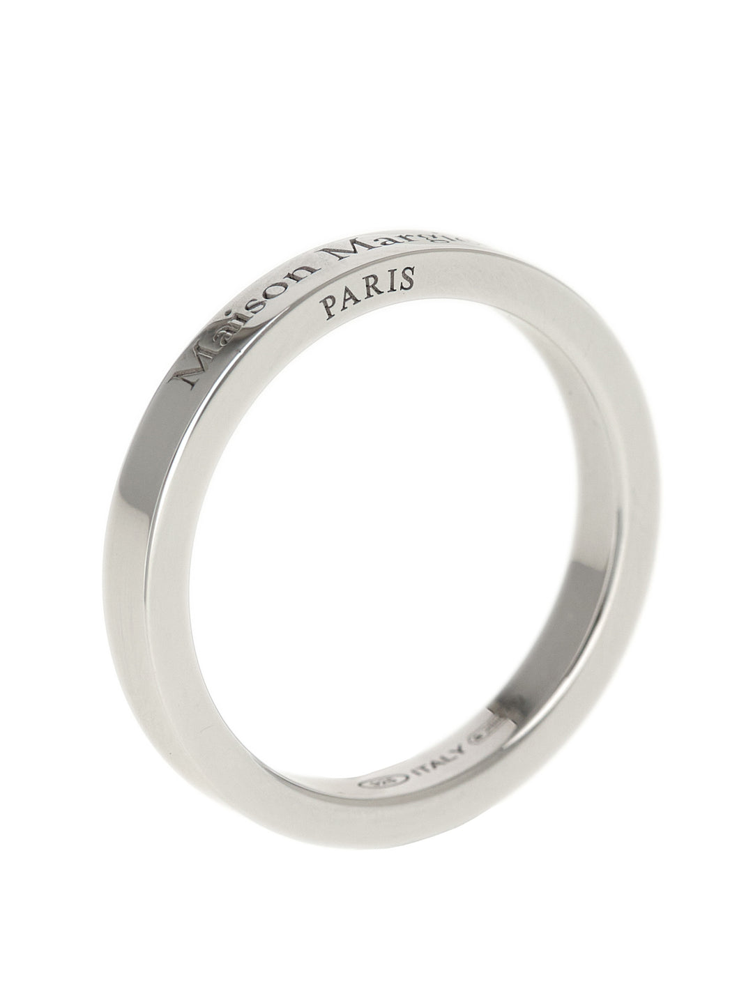 Maison Margiela Logo Ring Gioielli - Silver | bcc75fafc22b158a37541d6a49bbc3798eec1d61