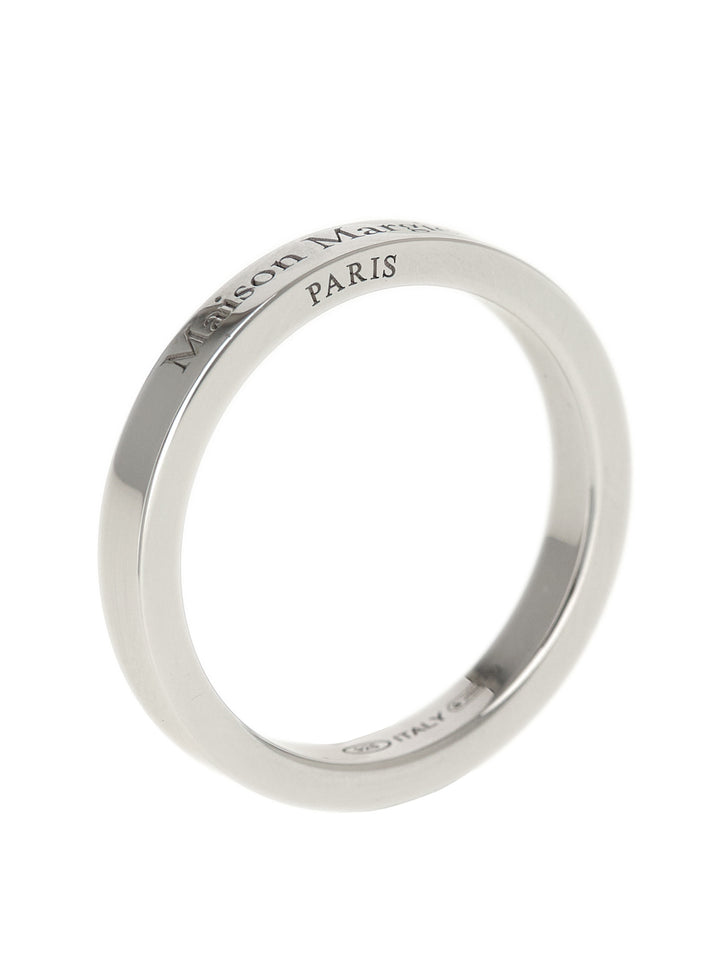 Maison Margiela Logo Ring Gioielli - Silver | bcc75fafc22b158a37541d6a49bbc3798eec1d61