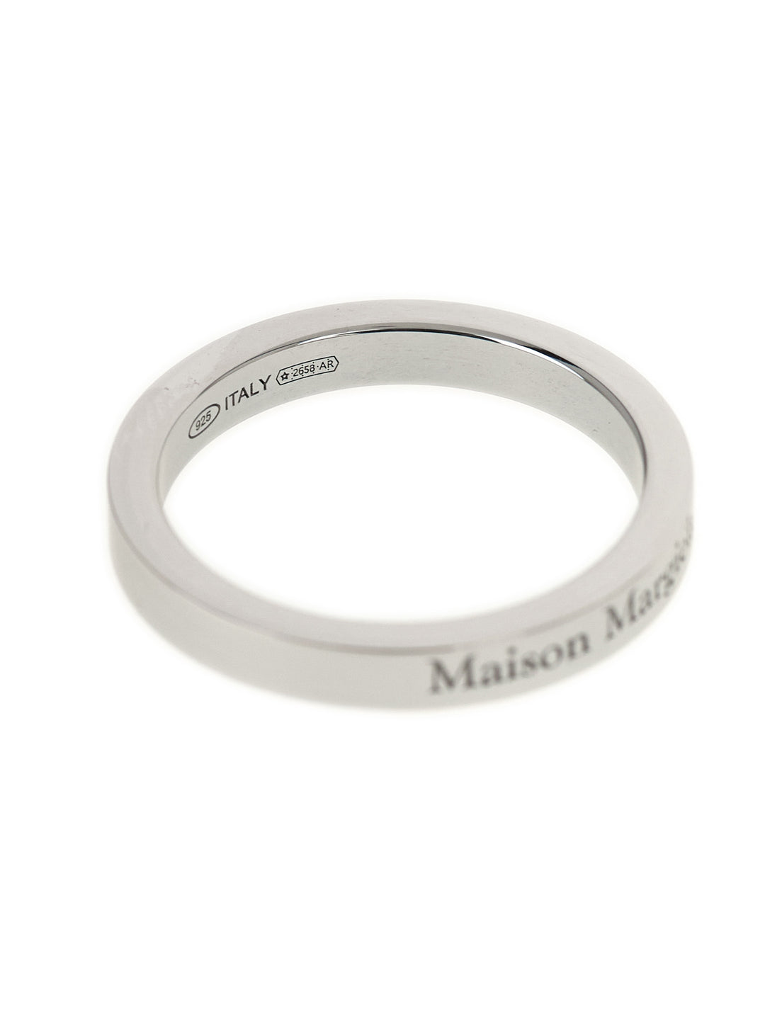 Maison Margiela Logo Ring Gioielli - Silver | b7af216af11389e66d7ff29af76430adda4f0502