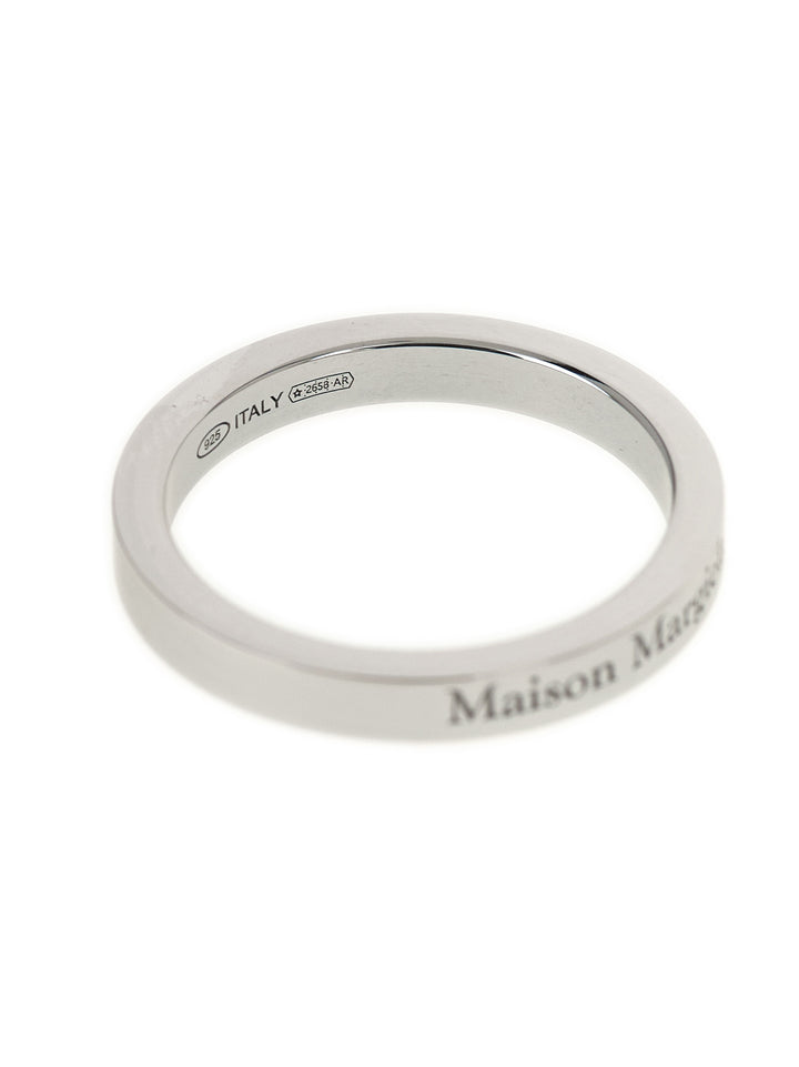 Maison Margiela Logo Ring Gioielli - Silver | b7af216af11389e66d7ff29af76430adda4f0502