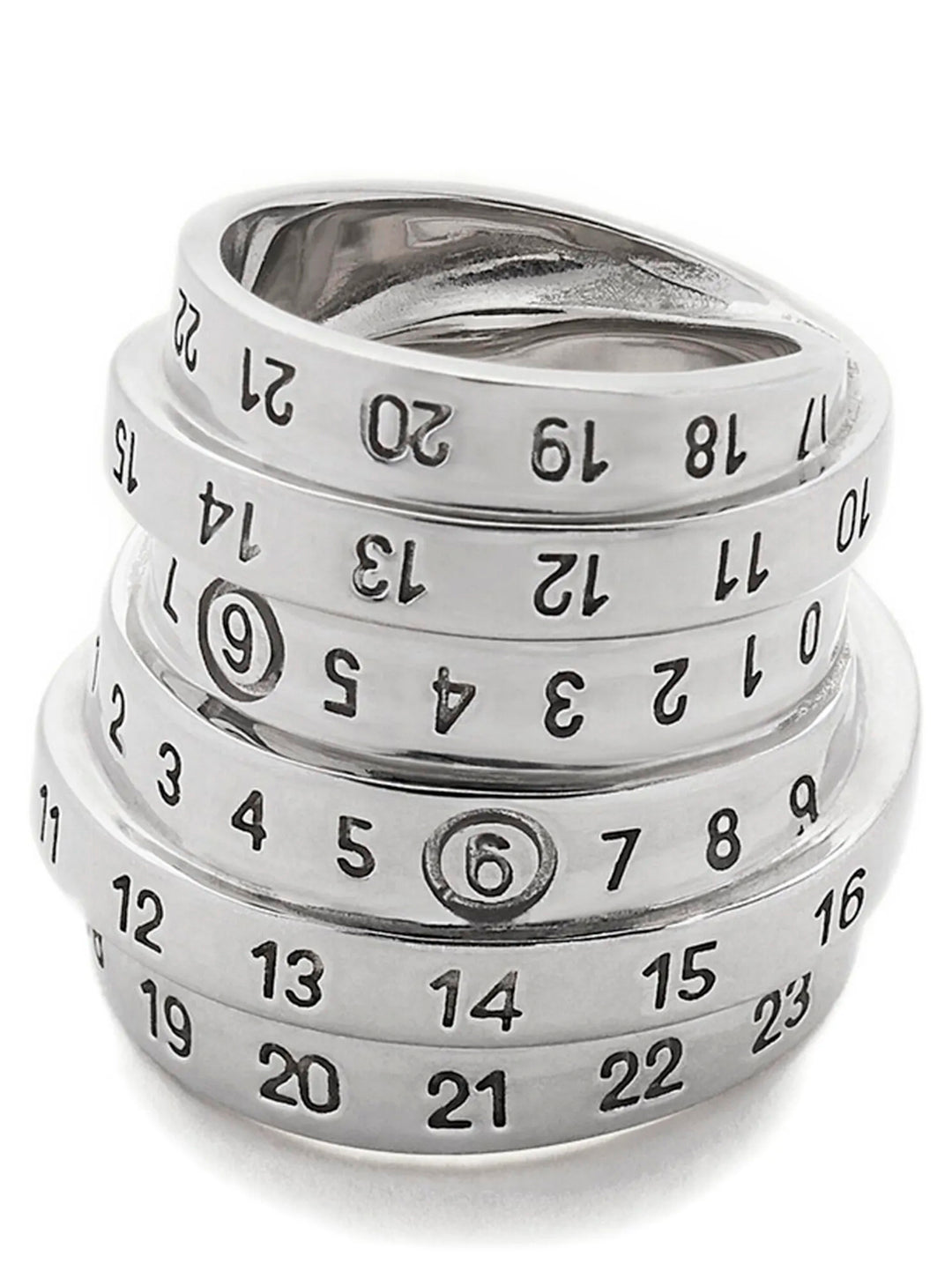 Mm6 Maison Margiela Logo Ring Gioielli - Silver | b8535b895aa2324daf07a636d8d299e968c38a43