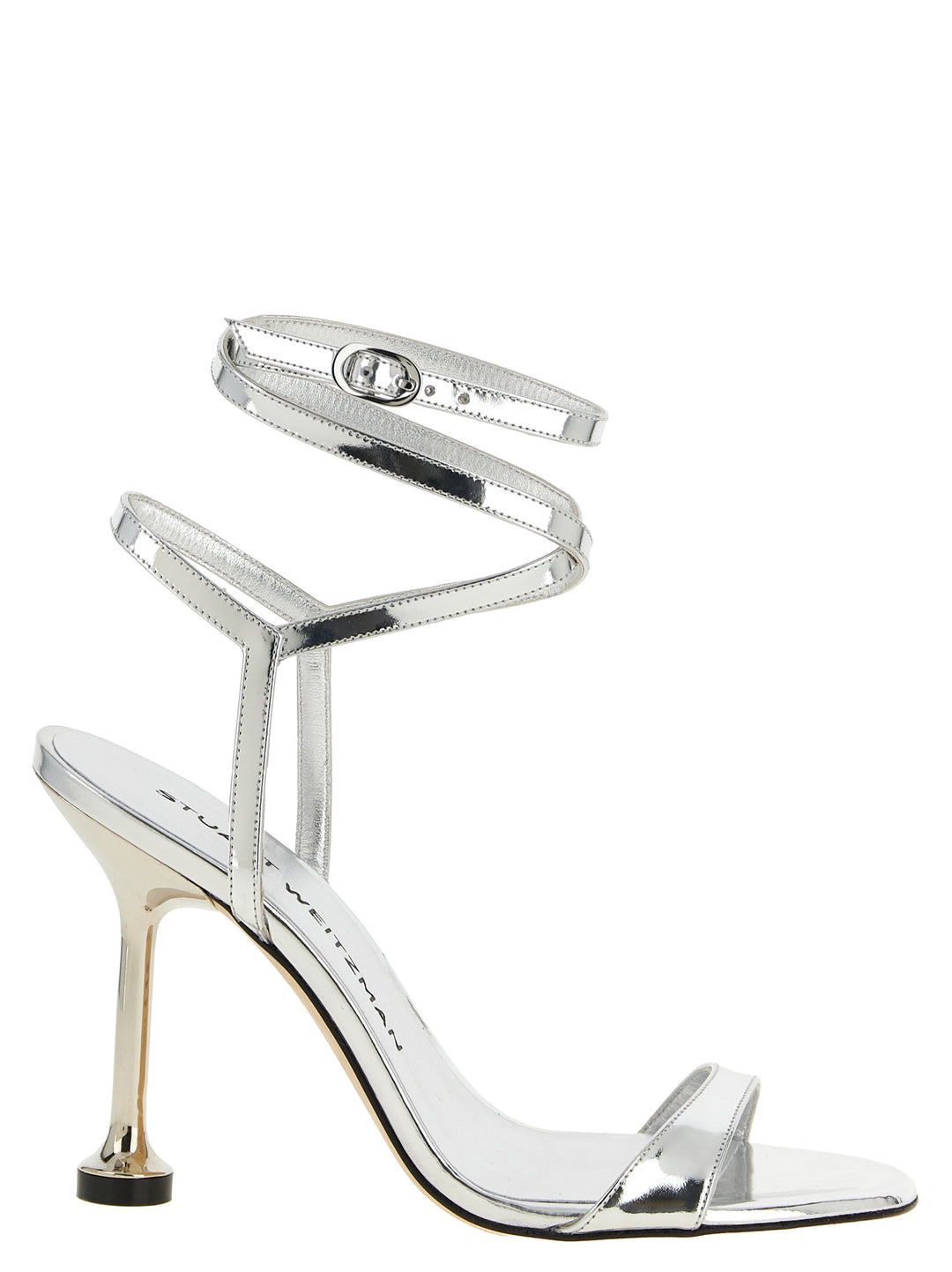Stuart Weitzman Nudistini Wrap Sandali - Silver | 64a2896d668af5fa1e5a530a049635863be6eb3d