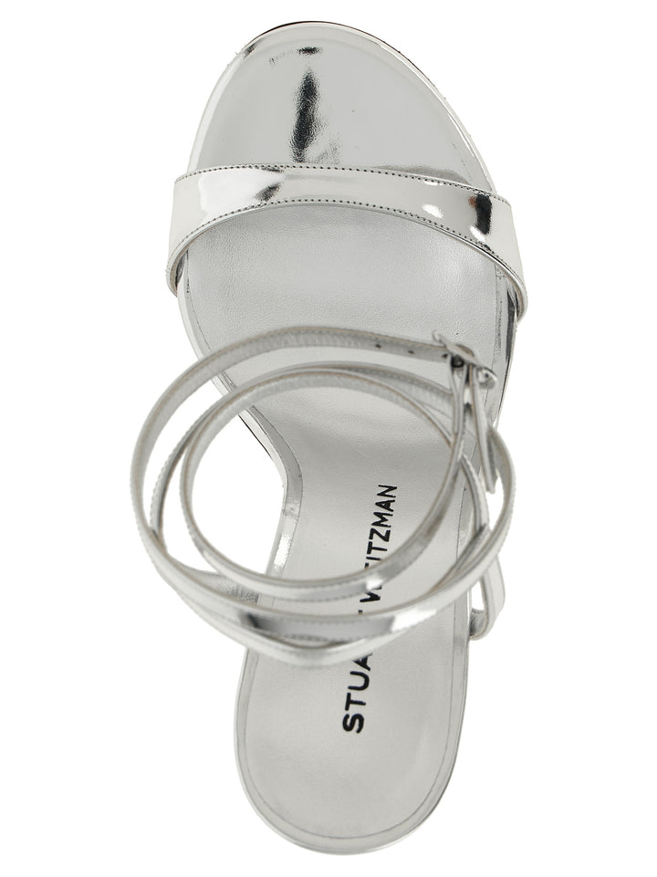 Stuart Weitzman Nudistini Wrap Sandali - Silver | b095ae3a318bf3402eaae4d40dd1c6d19e1b7e42