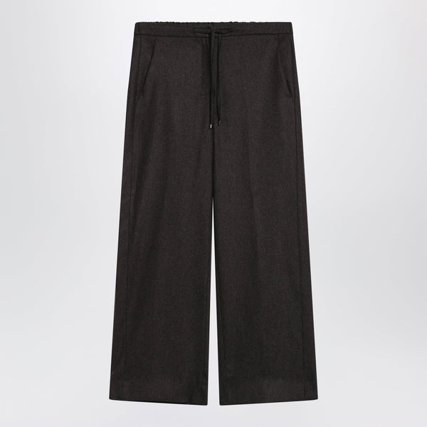 Brown Stretch Wool Jogging Trousers