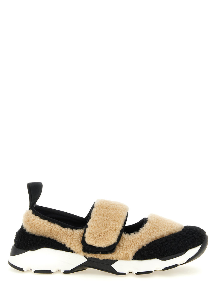 Marni Mary Jane Fur Sneakers - Bianco/Nero | 1df9d6653f4215579c9a3d5ace66bf0a15c93737