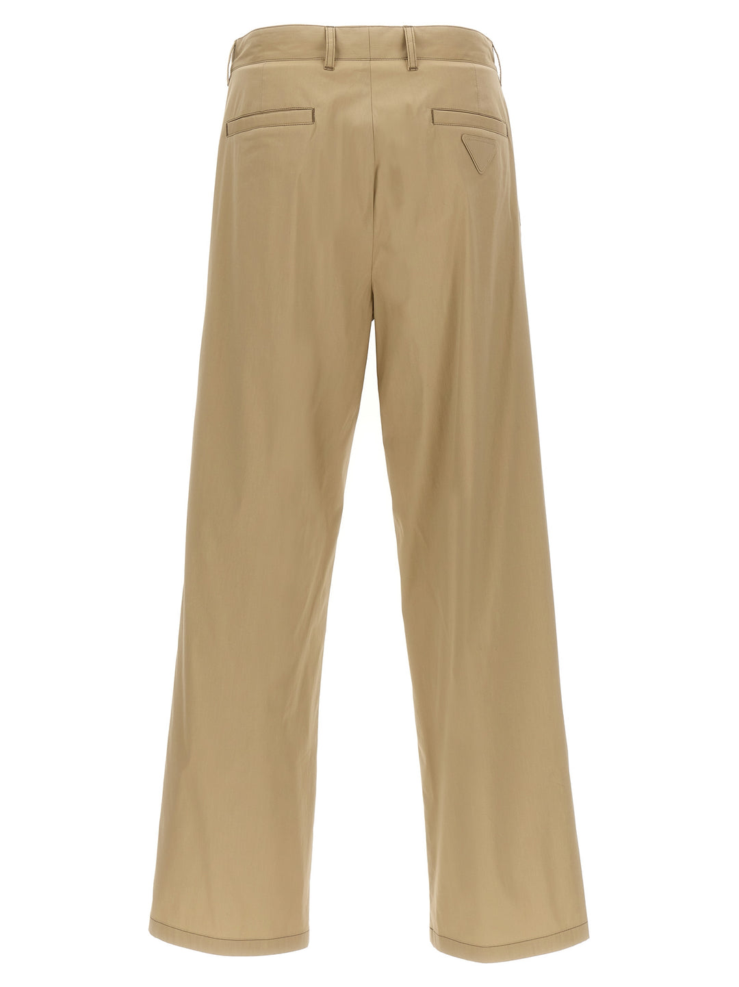 Prada Poplin Pantaloni - Beige | 25de09f599c7192bc770ea1804d682e1f2b5bb46
