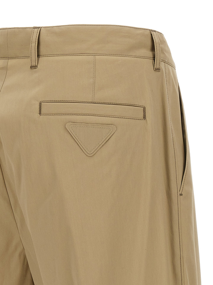 Prada Poplin Pantaloni - Beige | 5d87a61d9dfa892725ba8792c868114866771792