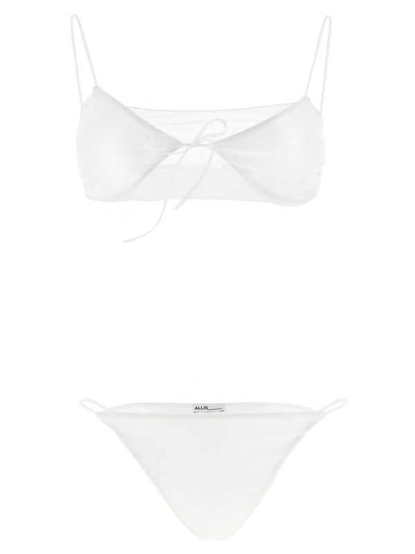 Sporty Mesh Beachwear Bianco