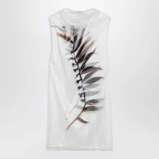 White Double-Layer Dress In Satin And Tulle