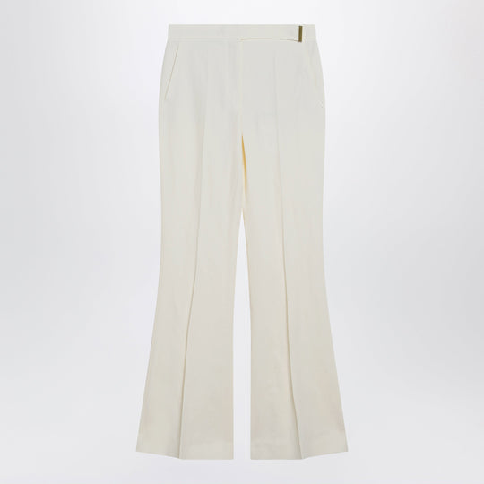 Low-Rise Flare Trousers In Viscose And Textile Paper