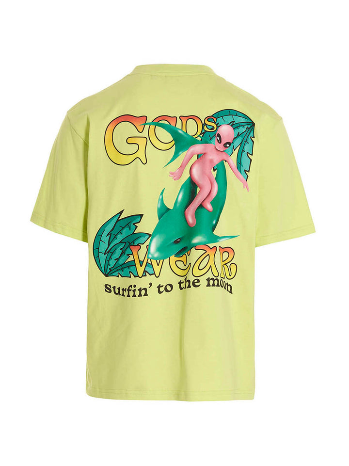 Gcds Surfing Weirdo T shirt - Verde | 45faf9d39b2944a24761d244de93c22251d2dd7a