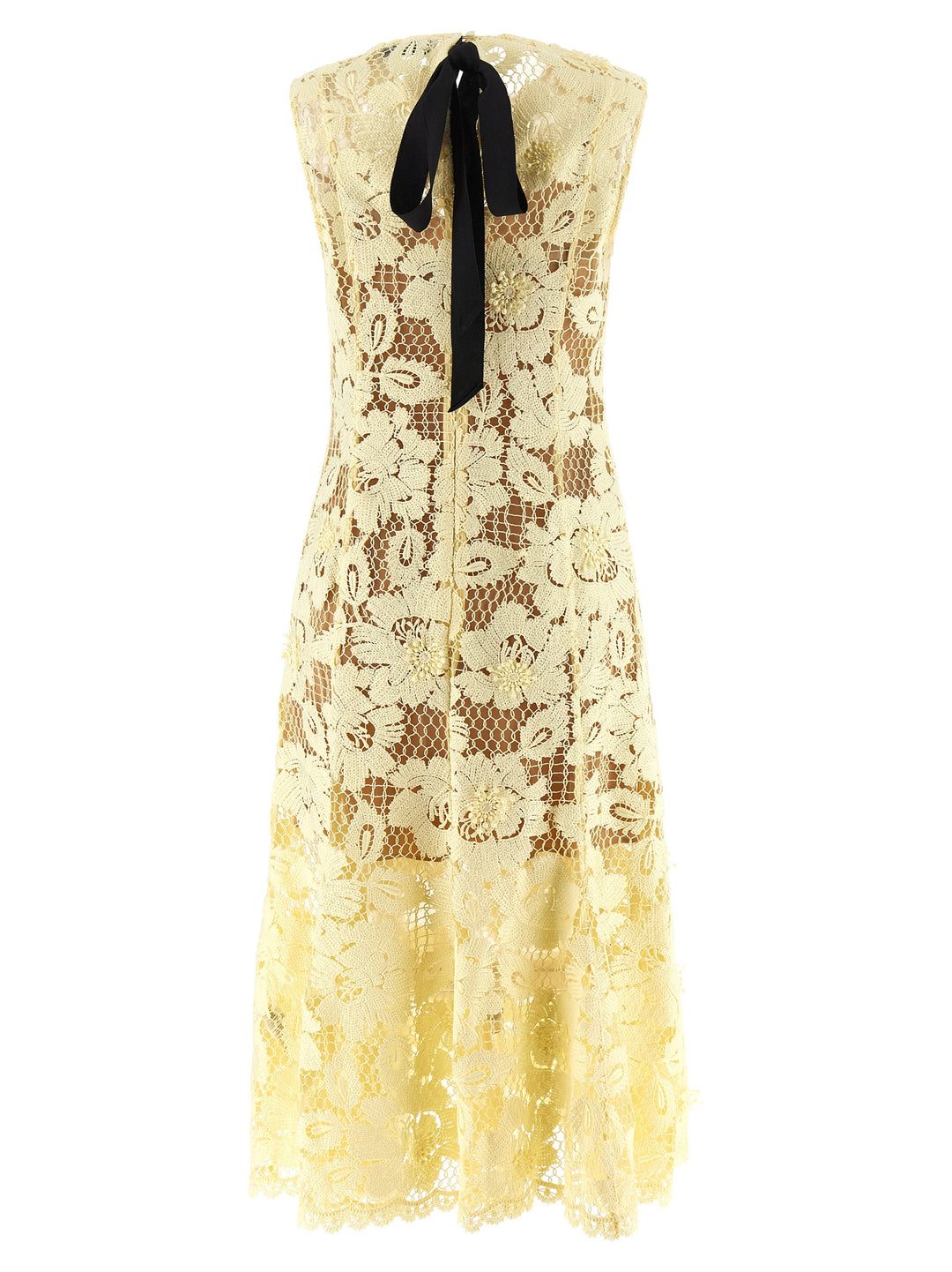 Self Portrait Yellow Crochet Lace Abiti - Giallo | 0384afd6387f59eac57283547f3fcfaaece61e20