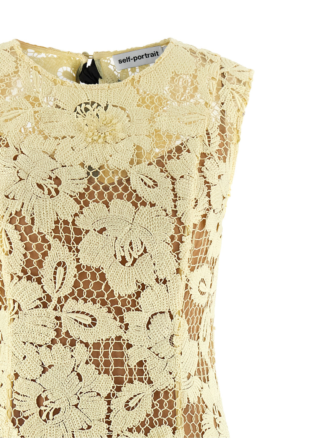 Self Portrait Yellow Crochet Lace Abiti - Giallo | f7670b804f1c31370383e2d8337f5eb9ea6fdb4f