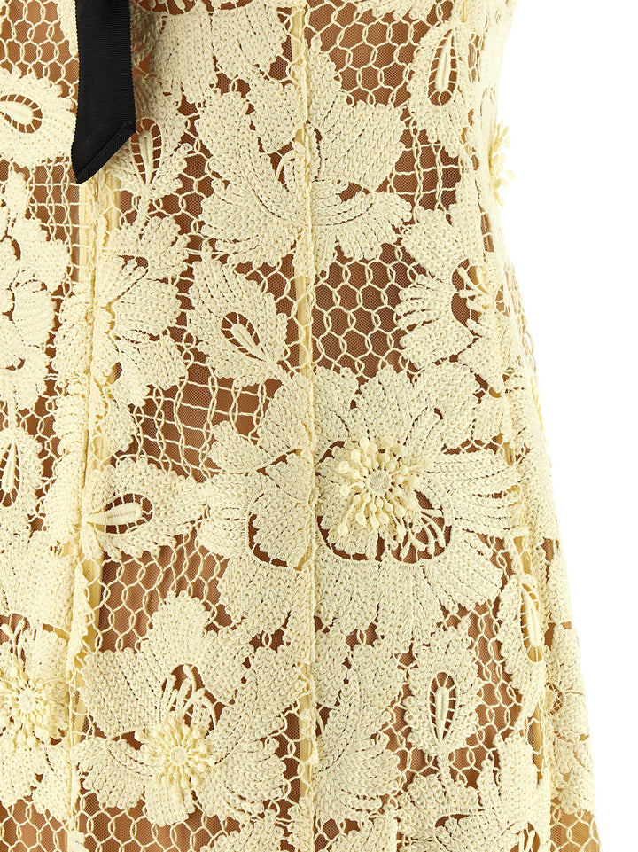 Self Portrait Yellow Crochet Lace Abiti - Giallo | de52999166073ba66ebe820bb97c86bacdaf6adf
