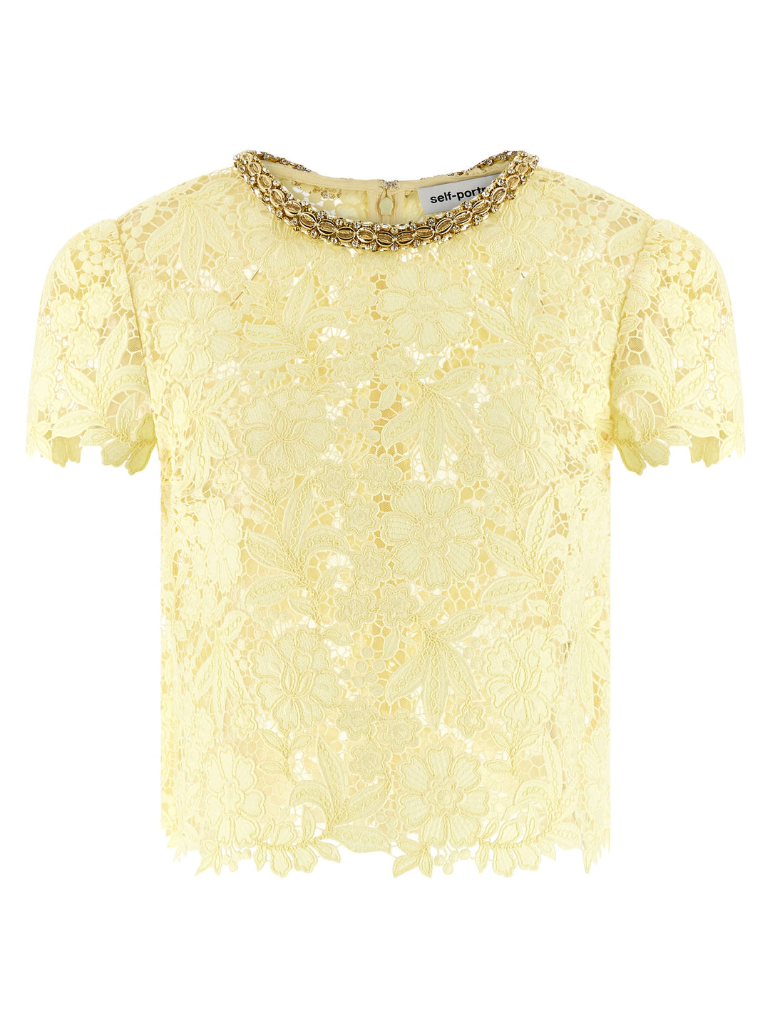 Self Portrait Yellow Lace Top - Multicolor | 86f866ec42a410fad4079e5fee2492e00a7cb021