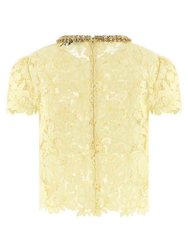 Self Portrait Yellow Lace Top - Multicolor | 407ad0fc4a4fde85d9cd636b1619462dbecb8524