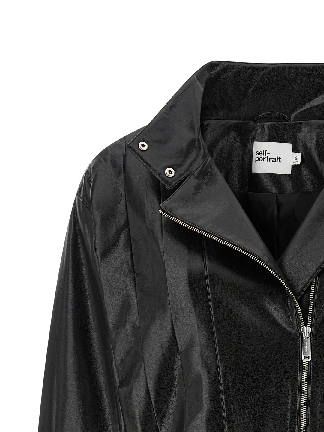 Self Portrait Biker Jacket Puffer Jackets - Nero | 19931cb4c0a7ed227690572165f4e1f27ebe58c9